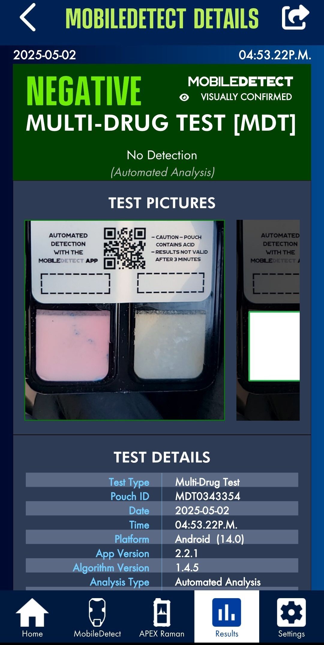 Drug test results affter cleaning from Filthy Masters