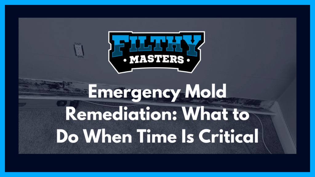 Emergency mold remediation guide: learn what to do when mold spreads fast, why timing matters, and how Filthy Masters handles urgent mold cleanup.
