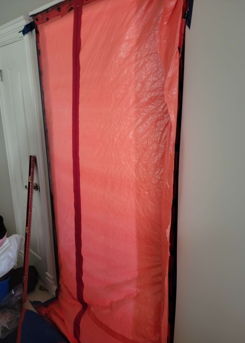 Mold remediation containment setup in Calgary