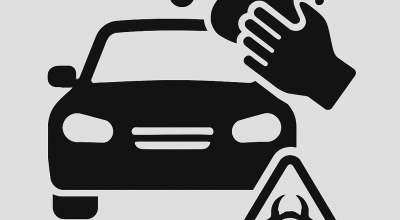 Hazardous Detailing of car